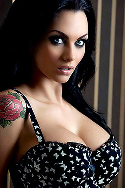 Jessica Jane Clement in 'Glam Rock' via Nuts Magazine